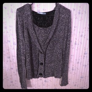 Charcoal Grey Hooded Cardigan